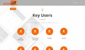 
							         Key Users - SoccerLAB								  
							    