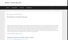 
							         KeyPoint Credit Union - Bank Login Online								  
							    