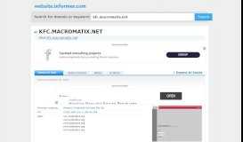 
							         kfc.macromatix.net at Website Informer. Visit Kfc Macromatix.								  
							    