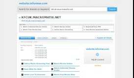 
							         kfcuk.macromatix.net at Website Informer. Visit Kfcuk ...								  
							    