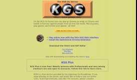 
							         KGS Go Server								  
							    