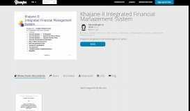 
							         Khajane-II Integrated Financial Management System - Yumpu								  
							    