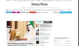 
							         Khaleej Times - Dubai News, UAE News, Gulf, News, Latest news ...								  
							    