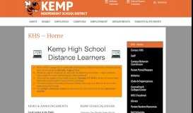 
							         KHS – Home – High School – Kemp ISD								  
							    