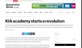 
							         KIA academy starts a revolution | Automotive World								  
							    