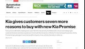 
							         Kia gives customers seven more reasons to buy with new Kia Promise ...								  
							    