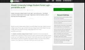 
							         Kibabii University College Student Portal Login - portal.kibu.ac.ke								  
							    
