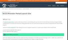 
							         KICCS Provider Portal Launch Site - Cabinet for Health and Family ...								  
							    