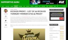 
							         Kickass Proxy - 50 KAT Mirror Sites & Proxies (KAT Unblocked) List								  
							    