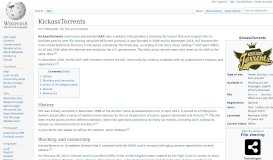 
							         KickassTorrents - Wikipedia								  
							    