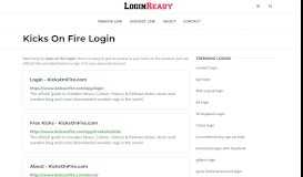 
							         Kicks On Fire Login — Sign in to Account - loginready.com								  
							    