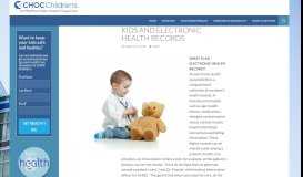 
							         Kids and Electronic Health Records - CHOC Children's Blog								  
							    