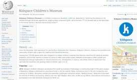 
							         Kidspace Children's Museum - Wikipedia								  
							    