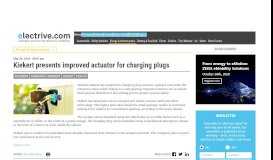 
							         Kiekert presents improved actuator for charging plugs - electrive.com								  
							    