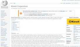 
							         Kiewit Corporation - Wikipedia								  
							    