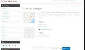 
							         Killeen City Library System - The Portal to Texas History								  
							    