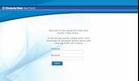
							         Kimberly-Clark Asia Pacific Web Portal : Login								  
							    