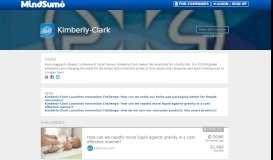 
							         Kimberly-Clark Portal | MindSumo								  
							    
