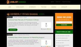 
							         Kimberly Ryan Ghana Jobs Vacancies Careers Jobs in Ghana 2016								  
							    