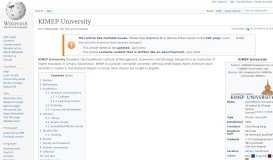 
							         KIMEP University - Wikipedia								  
							    