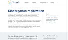 
							         Kindergarten registration | Bayside City Council								  
							    