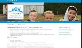 
							         Kindergarten Registration – Longview Public Schools								  
							    