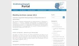 
							         Kindheitspädagogik-Portal | ArchivesJanuar | 2013 ...								  
							    