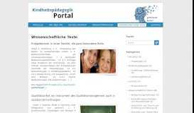 
							         Kindheitspädagogik-Portal | CategoryWissenschaftliche Texte ...								  
							    