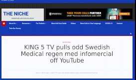 
							         KING 5 TV pulls odd Swedish Medical regen med infomercial off ...								  
							    