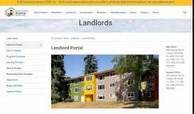
							         King County Housing Authority > Landlords > Landlord Portal								  
							    