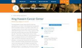 
							         King Hussein Cancer Center | UICC								  
							    