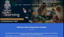 
							         King's College La Moraleja | British School of Madrid								  
							    