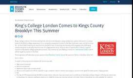 
							         King's College London Comes to Kings ... - Brooklyn Friends School								  
							    