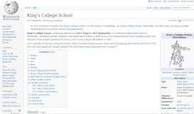 
							         King's College School - Wikipedia								  
							    