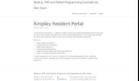 
							         Kingsley Resident Portal								  
							    
