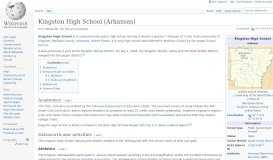 
							         Kingston High School (Arkansas) - Wikipedia								  
							    