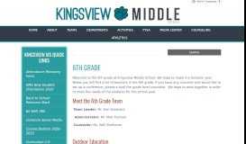 
							         Kingsview MS - Grade 6								  
							    