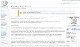 
							         Kingsway High School - Wikipedia								  
							    