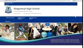 
							         Kingswood High School: Home								  
							    