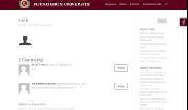 
							         kiosk | Foundation University								  
							    