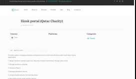 
							         Kiosk portal (Qatar Charity) | Socyle								  
							    