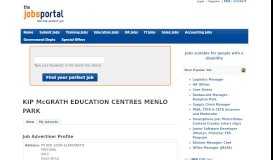 
							         KIP McGRATH EDUCATION CENTRES MENLO PARK | The Jobs Portal								  
							    