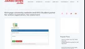 
							         Kirinyaga university website and KYU Student portal for online ...								  
							    