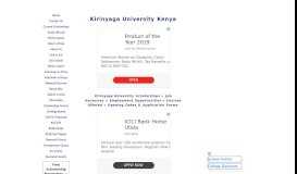 
							         Kirinyaga University | Website | Courses | Scholarships | Admissions								  
							    
