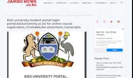 
							         Kisii university student portal login portal.kisiiuniversity.ac.ke for online ...								  
							    