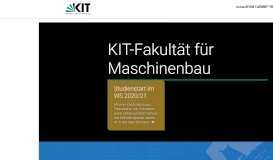 
							         KIT - Fakultät für Maschinenbau - Willkommen								  
							    