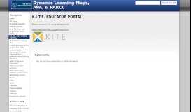 
							         K.I.T.E. EDUCATOR PORTAL - Dynamic Learning Maps, APA, & PARCC								  
							    