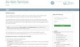 
							         kiz Web-Services | Home - Uni Ulm								  
							    