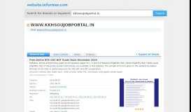 
							         kkhsoujobportal.in at WI. Vacancy, Job, Recruitment and Career in ...								  
							    
