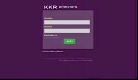 
							         KKR Investor Portal								  
							    